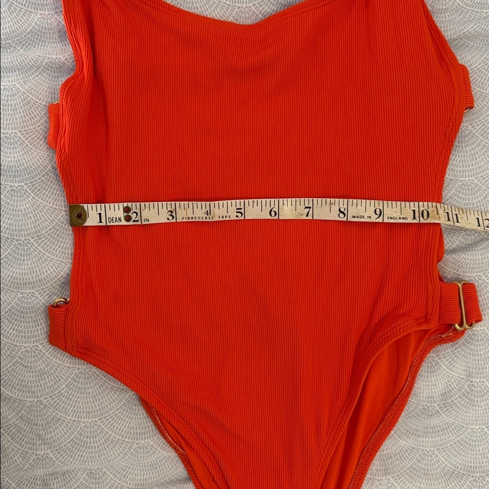 L*Space Mayra One-Piece Bright Orange Swimsuit Size 6 - Picture 7 of 9